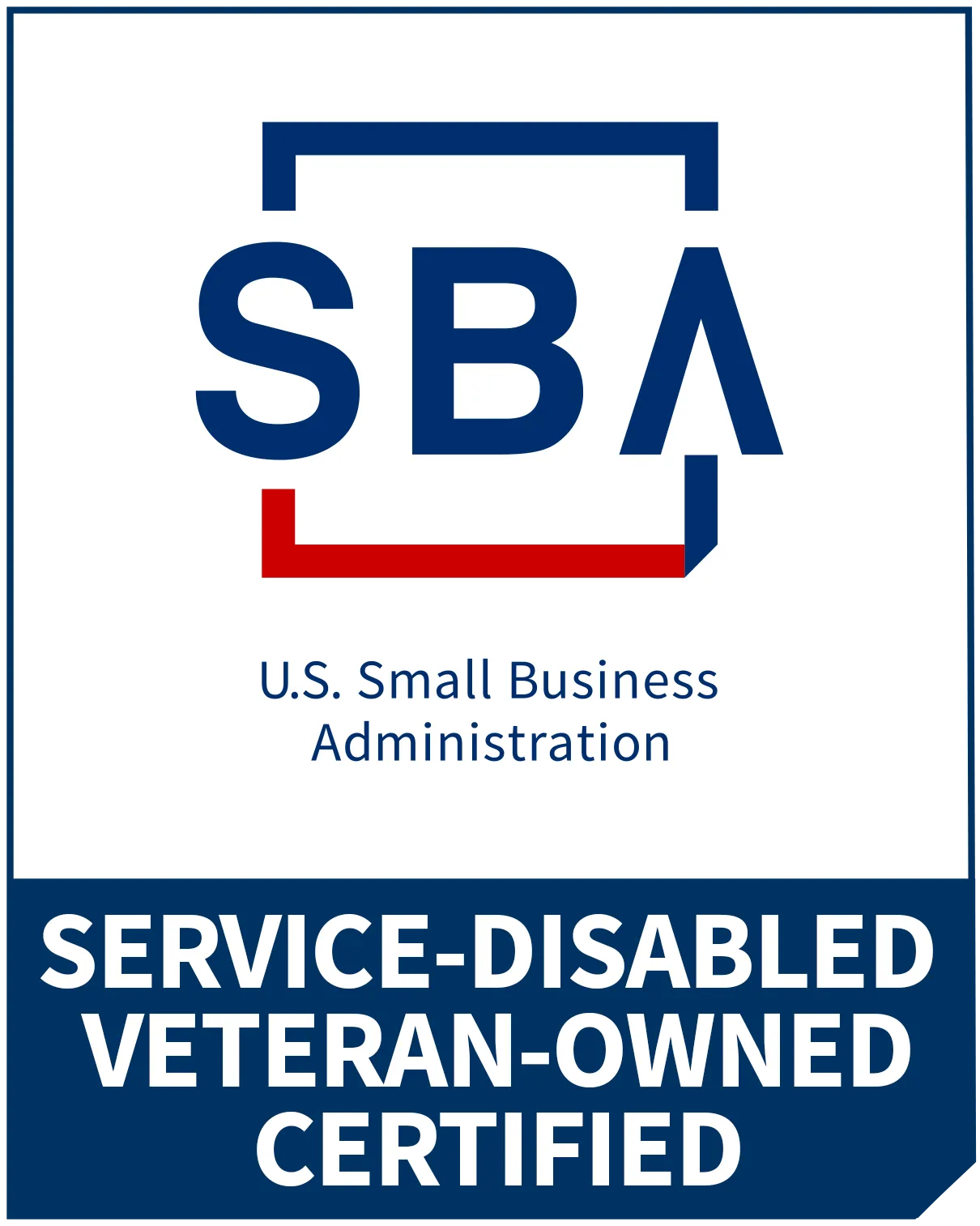 SBA Certified SDVOSB badge